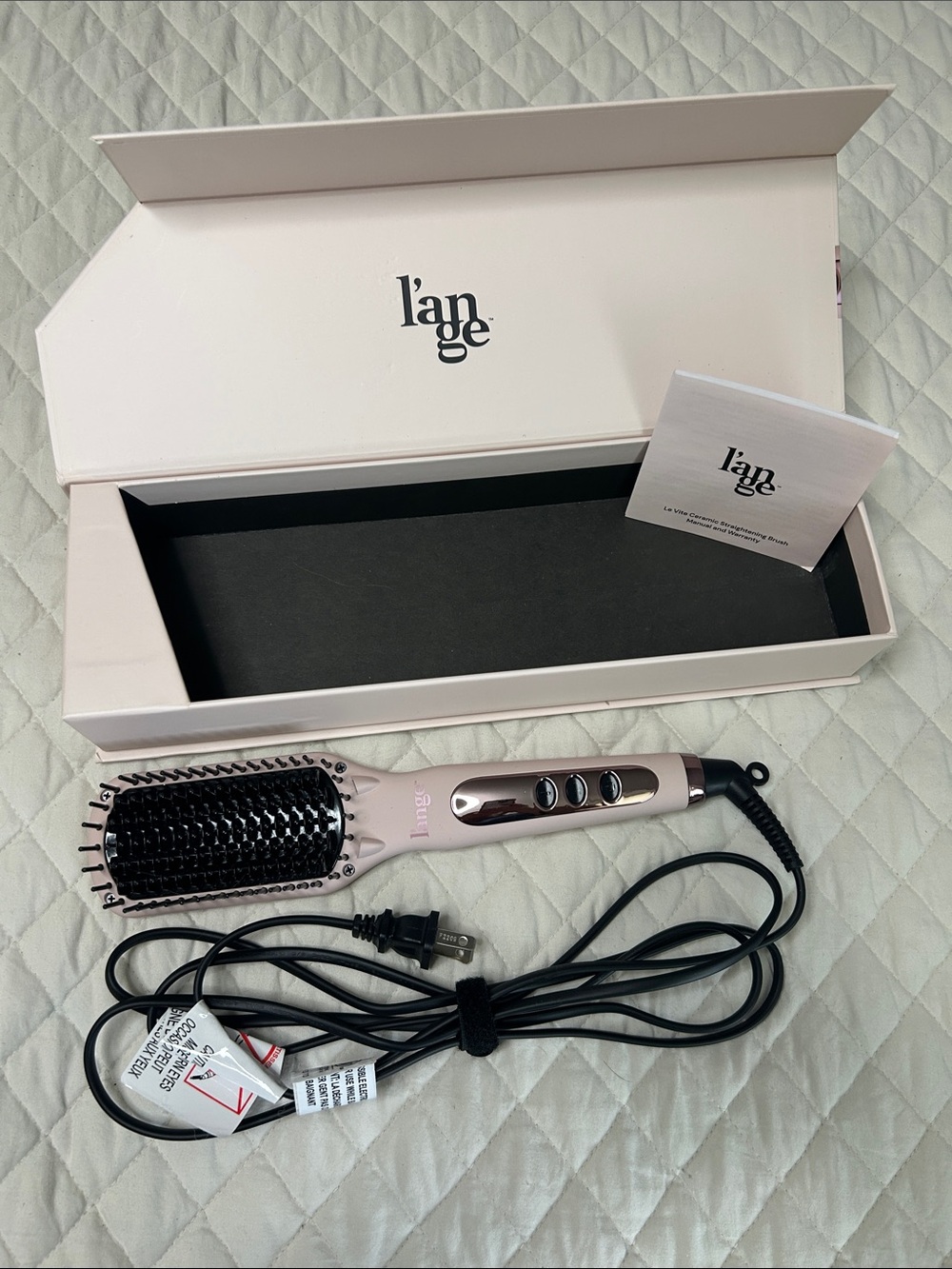 Lange Rose Gold Heated Hair Brush
